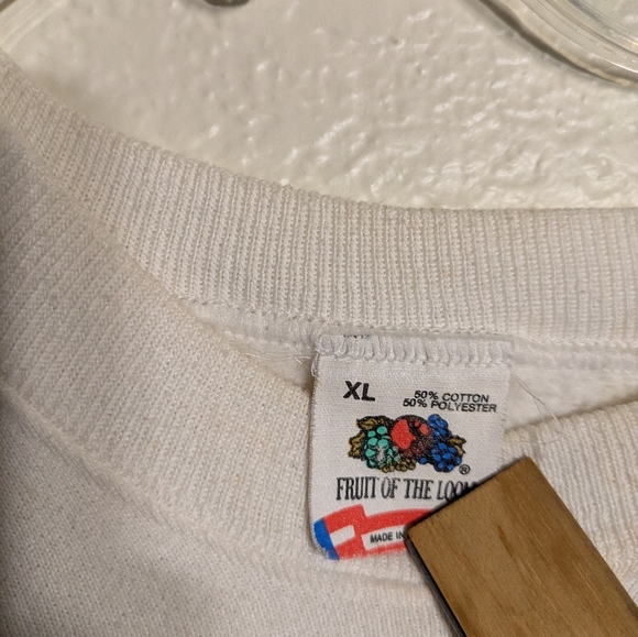 Fruit Of The Loom Colorful Graphic White Sweatshirt Size Xl Pre-owned - Picture 4 of 5